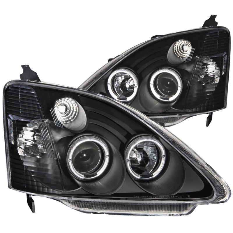 Anzo 2002-2004 Honda Civic Projector Headlights w/ Halo Black 121057 Photo - Primary