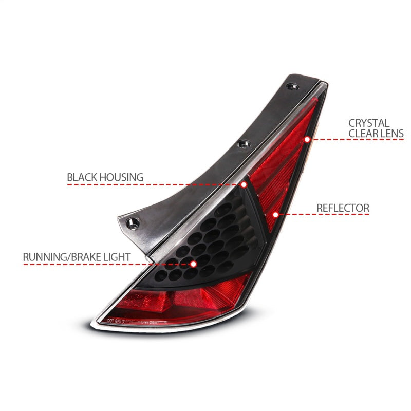 Anzo 2003-2005 Nissan 350Z LED Tail lights Black 321099 Photo - Unmounted