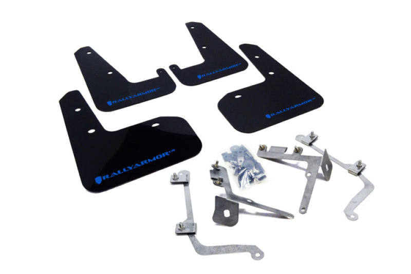 Rally Armor 2011-14 STI & WRX Sedan Mud flap Blue Logo MF19-UR-BLK/BL Photo - Primary