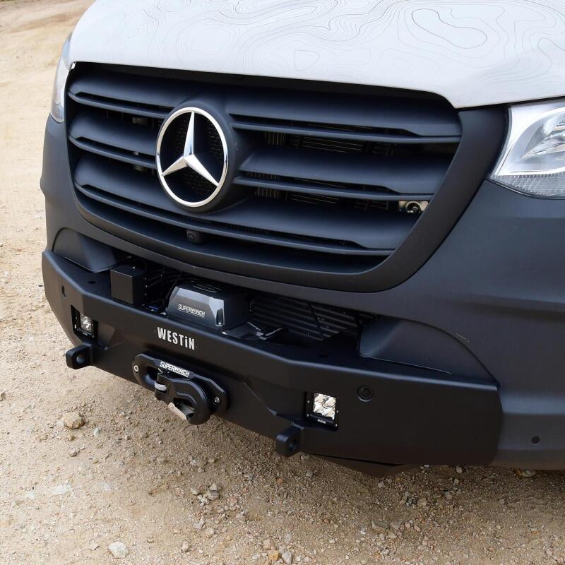 Westin 19-23 Mercedes-Benz Sprinter Pro-Series Mid Width Front Bumper - Textured Black 58-311295 58-311295 Photo - lifestyle view