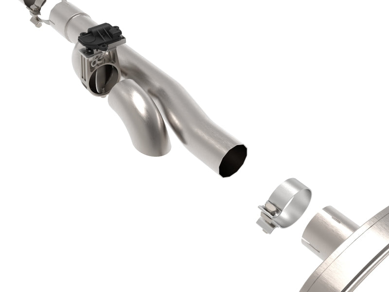 aFe Gemini XV 3in 304 SS Cat-Back Exhaust 09-18 GM Trucks V6-4.3/V8-4.8/5.3L w/ Black Tips 49-34131-B 49-34131-B Photo - Close Up