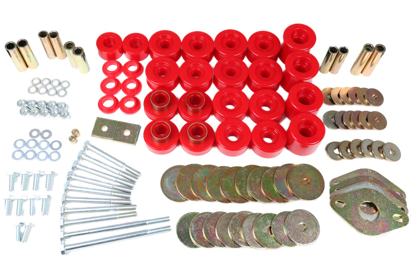 Energy Suspension 91-97 Toyota Land Cruiser FJ80 Body Mount Set w/ Hardware - Red 8.4113R 8.4113R Photo - Primary