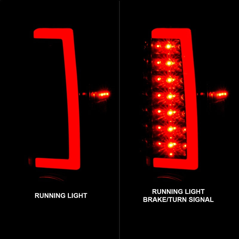 ANZO 2004-2012 Chevrolet Colorado/ GMC Canyon LED Tail Lights w/ Light Bar Black Housing Smoke Lens 311383 311383 Photo - Unmounted