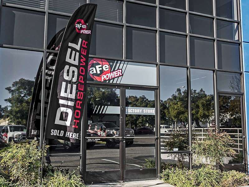 aFe Diesel Horsepower Flag, Black (Double Sided): 12' Ft. Tall x 27.5" Wid 40-10155 Photo - Unmounted