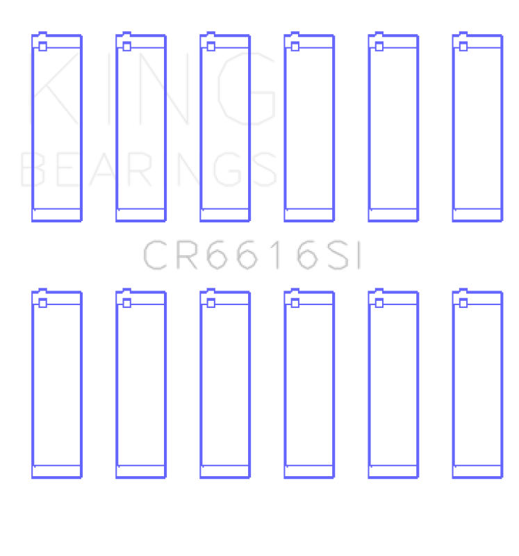 King Engine Bearings King Buick / Chevrolet V6 (STD Size) SI-Series Connecting Rod Bearings Set of 6 CR6616SI CR6616SI Photo - Primary