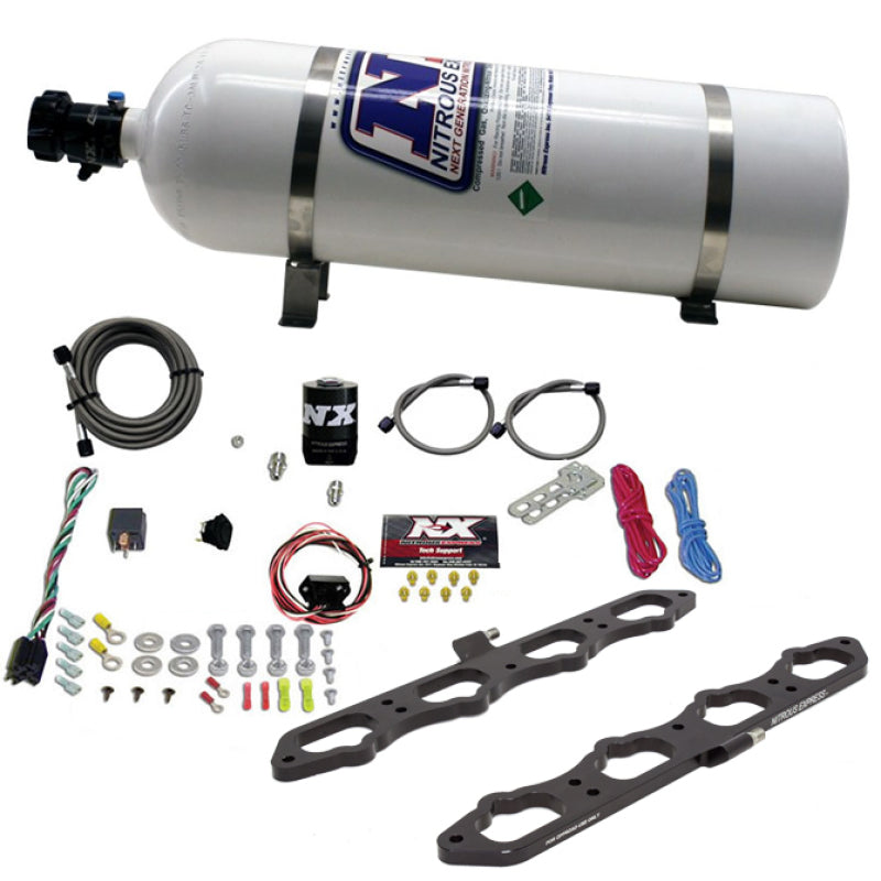 Nitrous Express 2018+ Ford 5.0L Coyote Dry Direct Port Plate System w/15lb Bottle 20957-15 20957-15 Photo - Primary