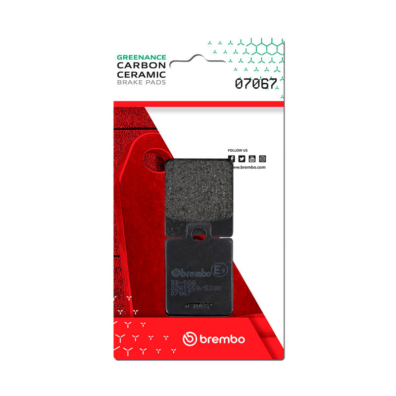 Brembo OE Piaggio Zip/Piaggio Mp3/SYM SYMphony/SYM Fiddle/SYM Jet Carbon Ceramic Brake Pad - Front 07067 07067 User 1