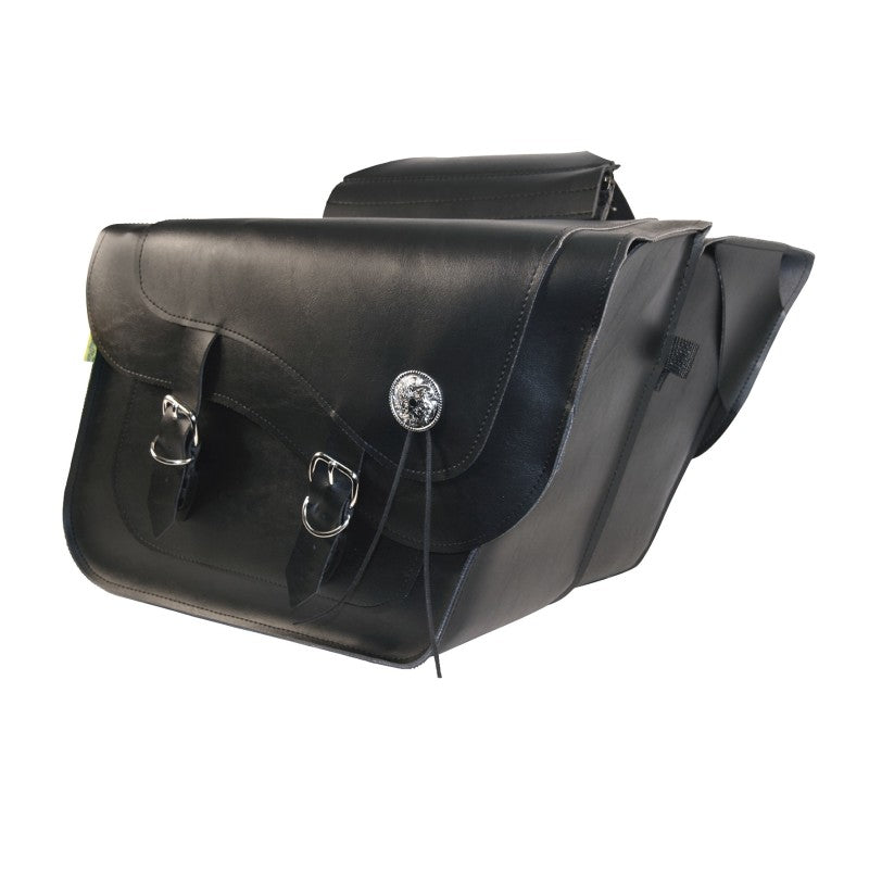 Willie & Max Universal Deluxe Large Slant Saddlebags (16 in L x 11 in W x 6.5 in H) - Black 58718-00 58718-00 User 1