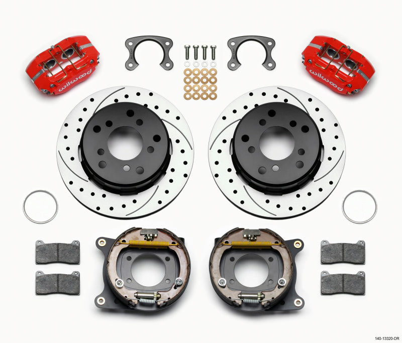 Wilwood DPL P/S P-B Kit, Drilled-Red, Small Ford 140-13320-DR Photo - Primary
