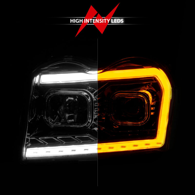 ANZO 05-07 Jeep Grand Cherokee Projector Headlights - w/ Light Bar Switchback Chrome Housing 111544 111544 User 8