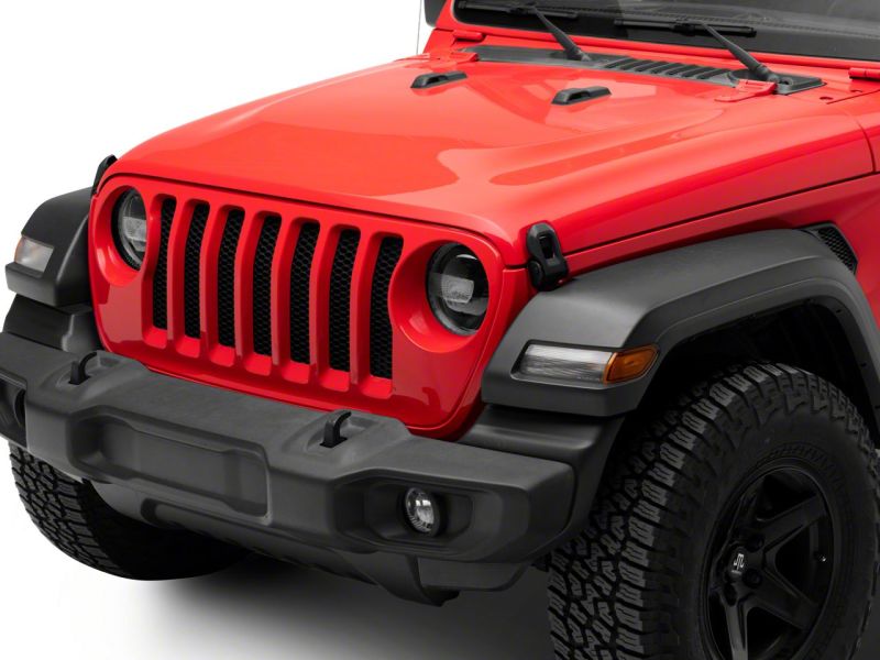 Raxiom 18-23 Jeep Wrangler JL Axial Series 9-In LED Headlights- Blk Housing (Clear Lens) J164371 J164371 Photo - Close Up