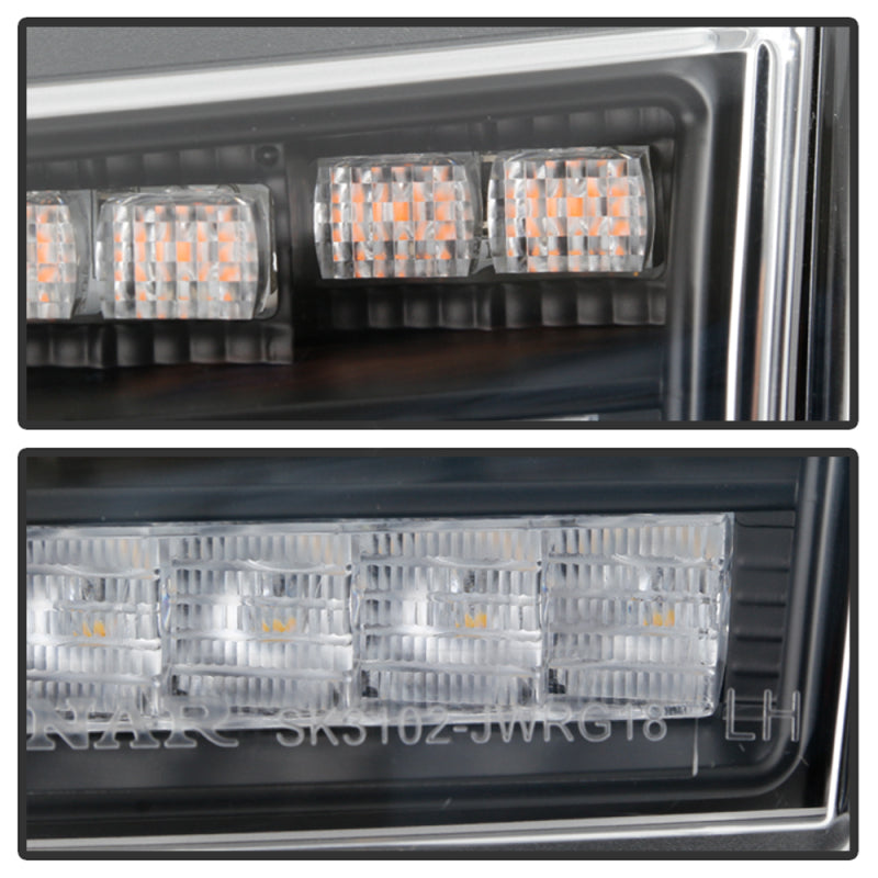 Spyder Jeep Wrangler 2018-2019 ( LED Model Only) LED Front Bumper Lights - Sequential Signal - Black 5086808 5086808 User 2