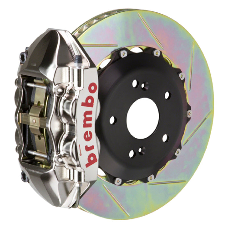 Brembo 07-15 TT 3.2L/09-15 TTS Rr GTR BBK 4Pist Billet 328x28 2pc Rotor Slotted Type1-Nickel 2P2.6007AR 2P2.6007AR Photo - Primary