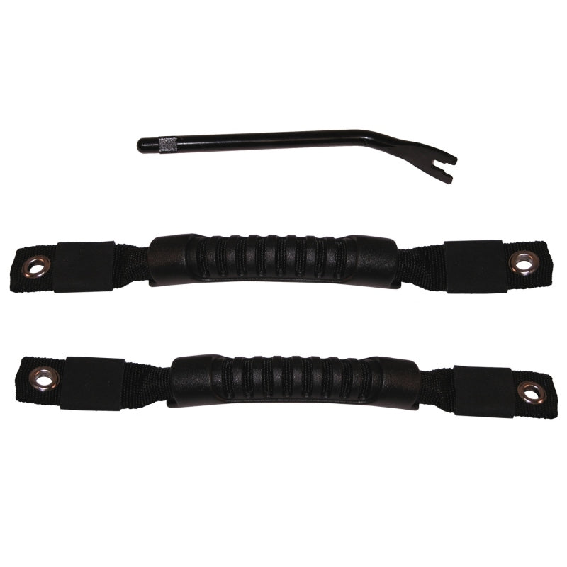 Rugged Ridge Door Pull Straps, Black; 97-06 Jeep Wrangler TJ 11826.01 Photo - Primary