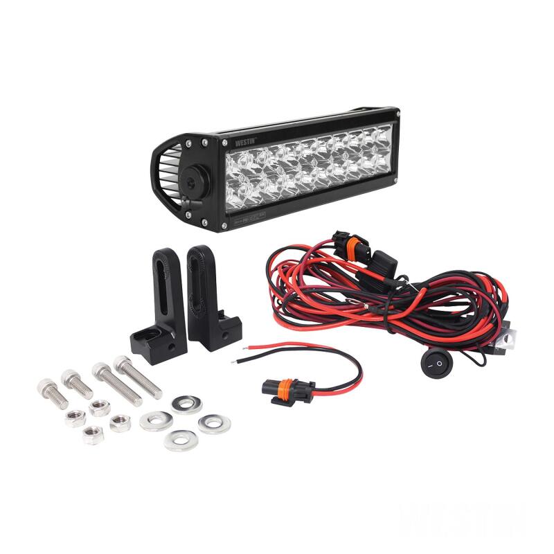 Westin Performance2X LED Light Bar Low Profile Double Row 10 inch Flex w/3W Osram - Black 09-12230-20S 09-12230-20S Photo - Unmounted