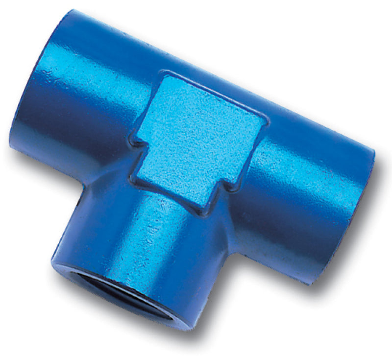 Russell 1/4" NPT Pipe Tee Adapters (Blue Finish) 661720 Photo - Primary
