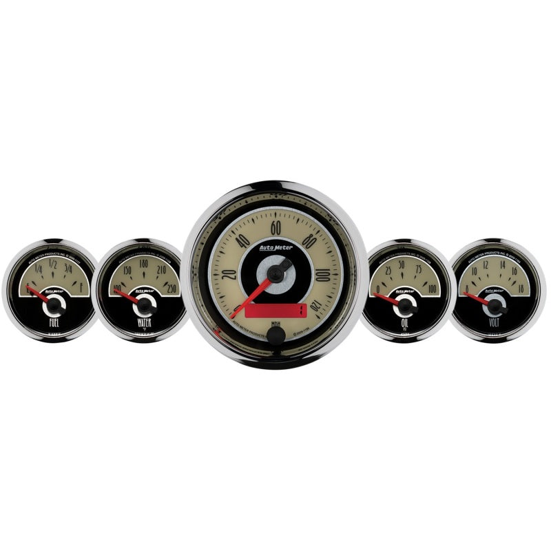 AutoMeter Gauge Kit 5 Pc. 3-3/8in. & 2-1/16in. Elec. Speedometer Cruiser 1101 1101 Photo - Primary