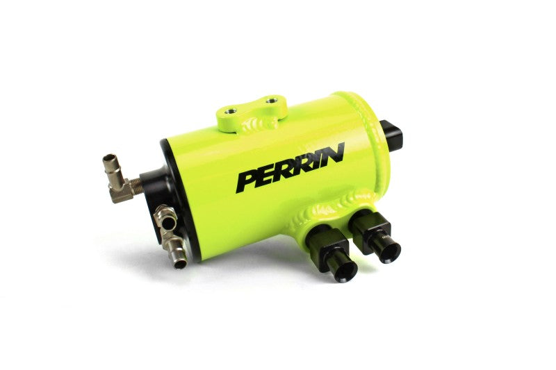 Perrin 02-14 Subaru WRX / 04-19 STI with FMIC Air Oil Separator - Neon Yellow PSP-ENG-607NY PSP-ENG-607NY Photo - Primary