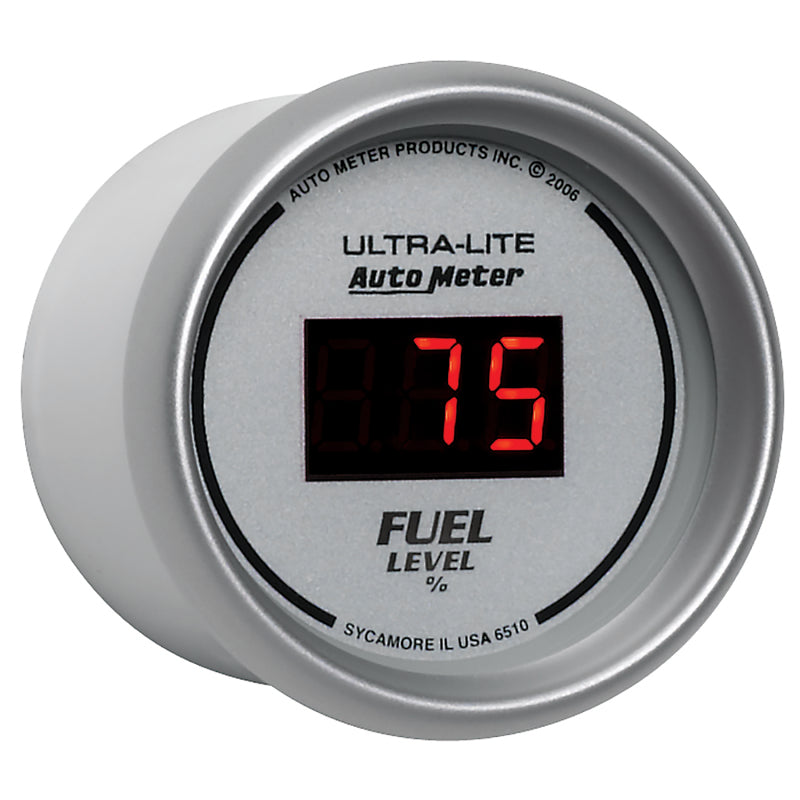 Autometer 2-1/16" Fuel Level, Programmable 0-280 ?, Dig. Silver 6510 User 3