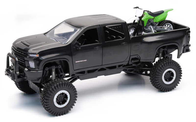 New Ray Toys Chevy Off Road Pickup with Dirt Bike/ Scale - 1:20 SS-37596