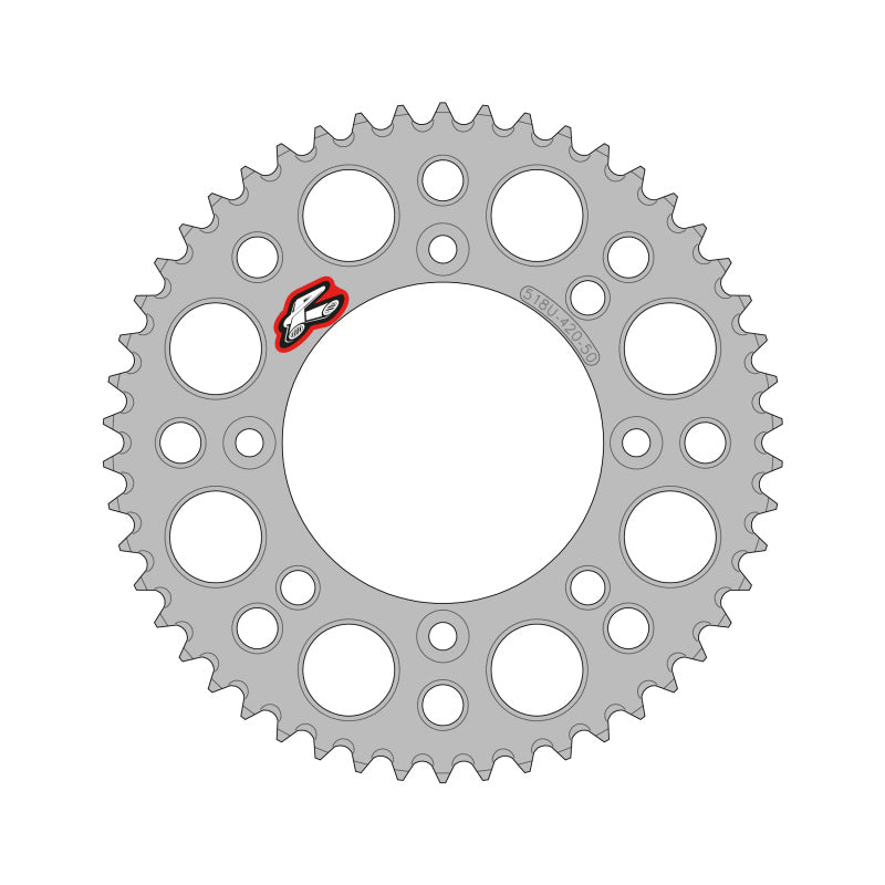 Renthal 2025 KTM 65 Rear Chain Wheel - Silver 420-46GP Teeth 518U-420-46GPSI 518U-420-46GPSI User 1