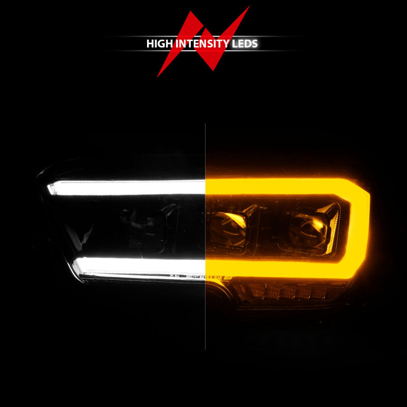 ANZO 16-22 Toyota Tacoma LED Projector Headlights w/ Light Bar Sequential Black Housing w/Initiation 111563 111563 User 5