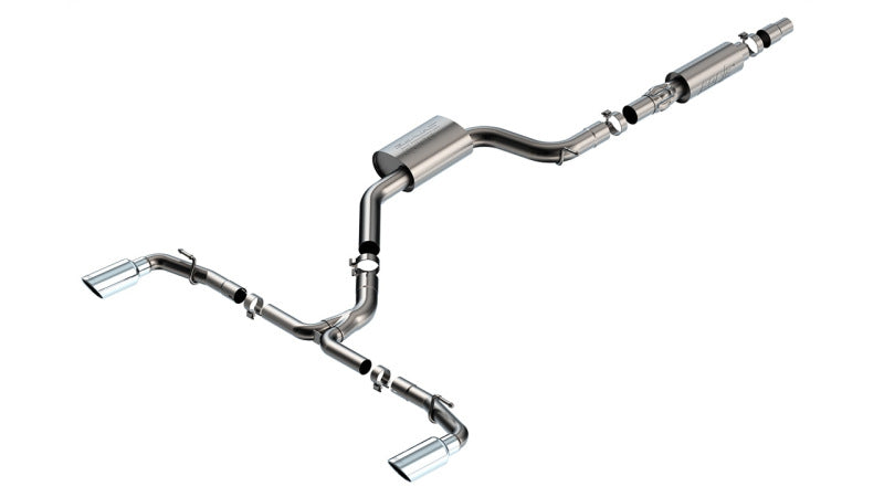 Borla 22-23 Volkswagen Golf GTI 2.0L AT/MT 3inch S-Type Cat-Back Exhaust - 4in Split Single Tips 140883 140883 Photo - Primary