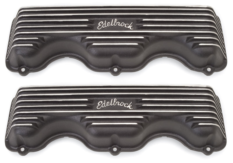 Edelbrock Valve Cover Classic Series Chevrolet W 348/409 CI V8 Black 41403 41403 Photo - Primary
