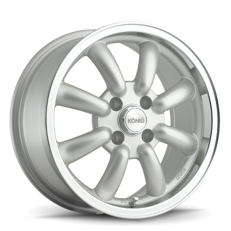 Konig Rewind Wheel Silver W/ Machine Lip 15X7 0 4X114.3 RW7511400S Photo - Primary
