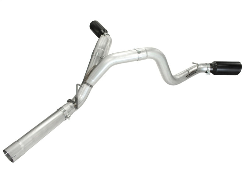 aFe ATLAS 4in Aluminized Steel DPF-Back Exhaust System w/Black Tip: GM Die 49-04043-B Photo - Unmounted