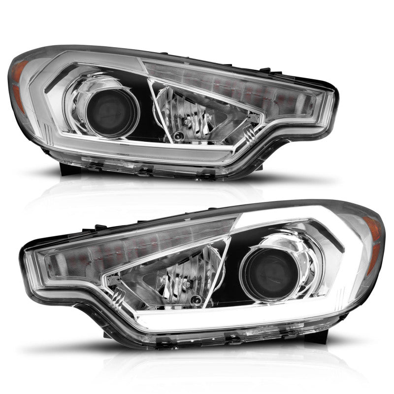 ANZO 2014-2016 Kia Forte Projector Headlights w/ Light Bar Chrome Housing 121561 121561 Photo - Unmounted