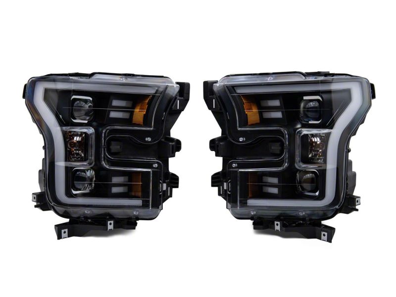 Raxiom 15-17 Ford F-150 G3 Projector Headlights w/ LED Accent- Blk Housing (Clear Lens) T542837 T542837 Photo - Close Up