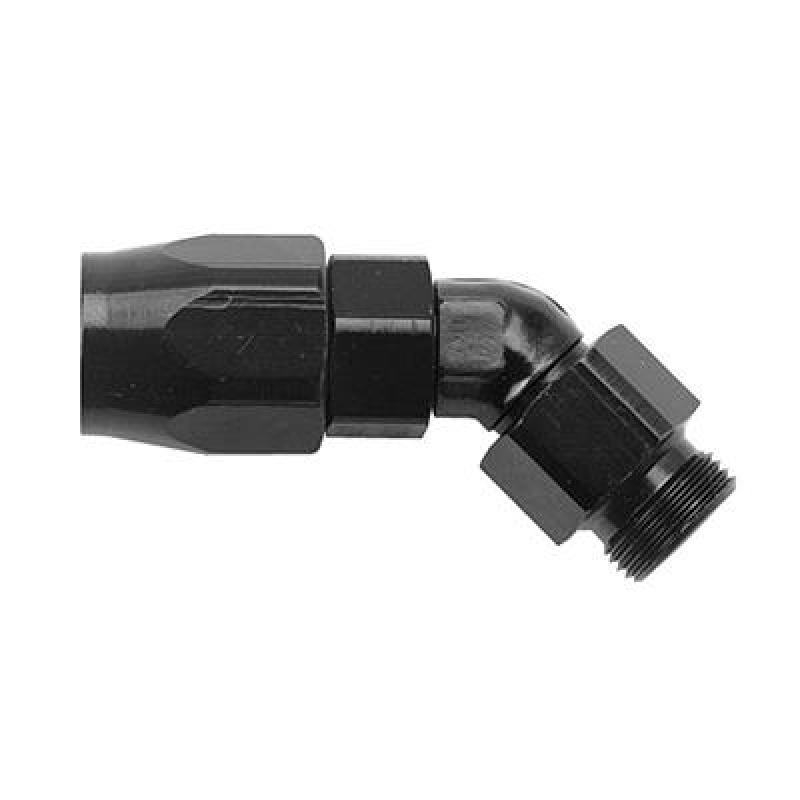 Fragola -6AN x 45 Degree x 9/16-18 (6) Hose End - Black 184506-BL 184506-BL Photo - Primary
