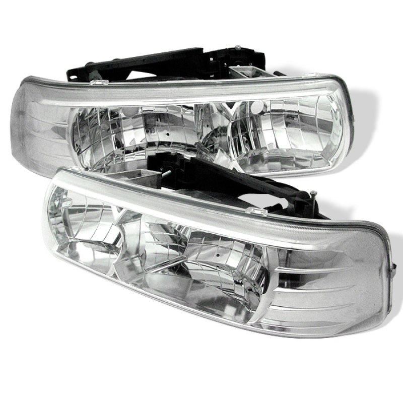 Spyder Chevy Silverado 1500/2500 99-02 Crystal Headlights Chrome HD-YD-CSIL99-C 5012487 5012487 Photo - Primary