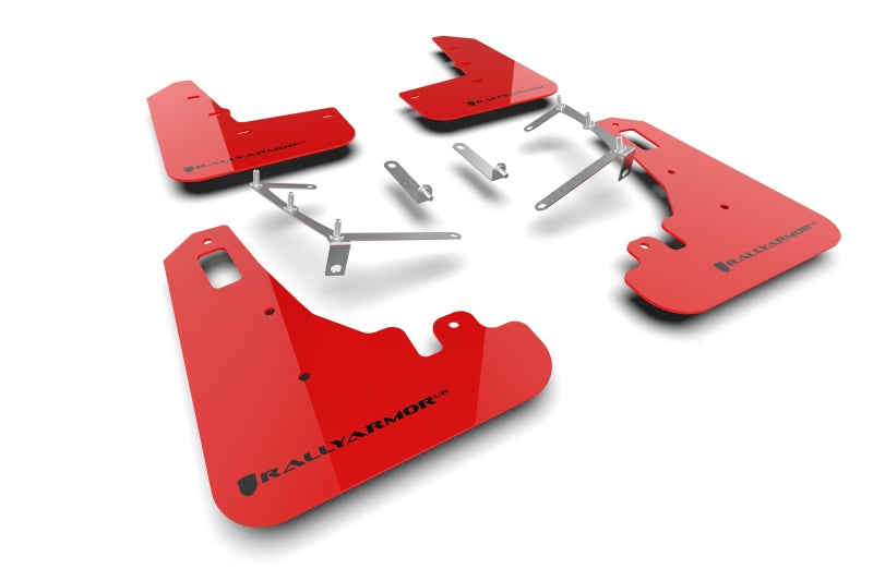 Rally Armor 2022+ Subaru BRZ / 2022+ Toyota GR86 Red UR Mud Flap w/ Black Logo MF99-UR-RD-BLK MF99-UR-RD-BLK Photo - Primary