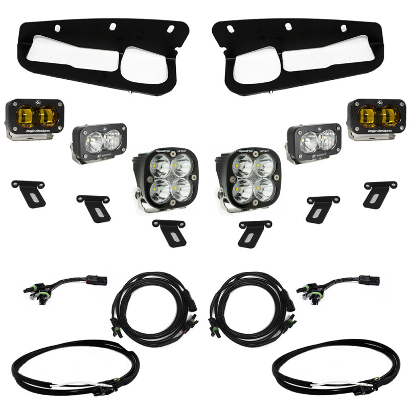 Baja Designs 21-22 Ford Bronco w/Steel Bumper S2 SAE Sportsmen Fog Pkt Light Kit w/Upfitter - Amber 448178UP 448178UP User 1