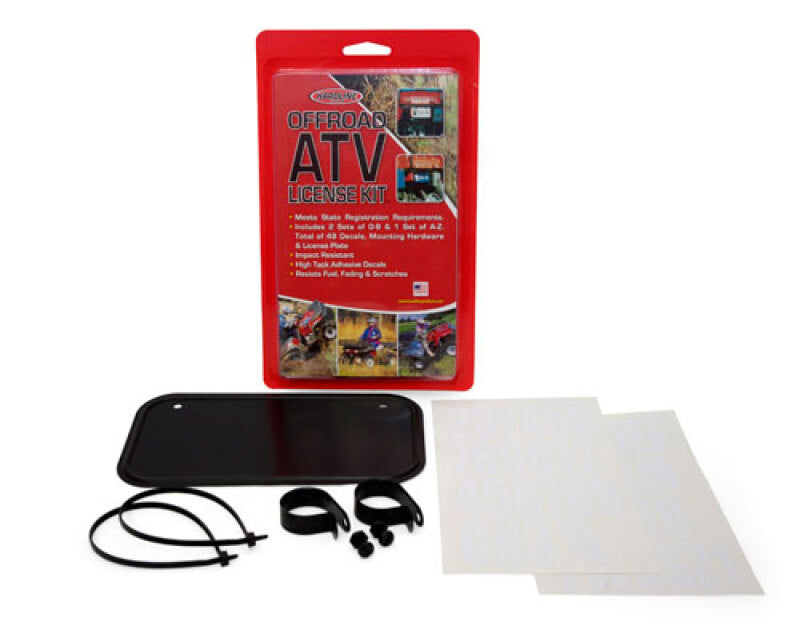 Hardline ATV License Plate Aluminum Black 2342B 2342B Photo - Primary
