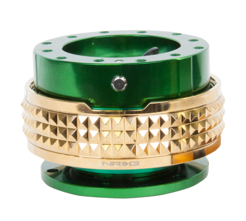 NRG Quick Release Kit - Pyramid Edition - Green Body / Chrome Gold Pyramid Ring SRK-210GN/CG SRK-210GN/CG Photo - Primary