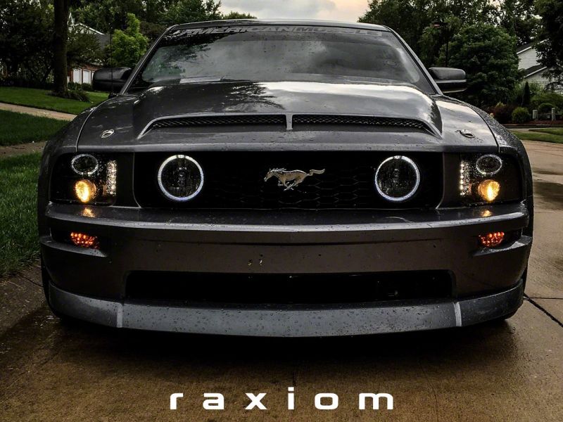 Raxiom 05-09 Ford Mustang Excluding GT500 LED Halo Projector Headlights- Blk Housing (Clear Lens) 101683 101683 Photo - Close Up