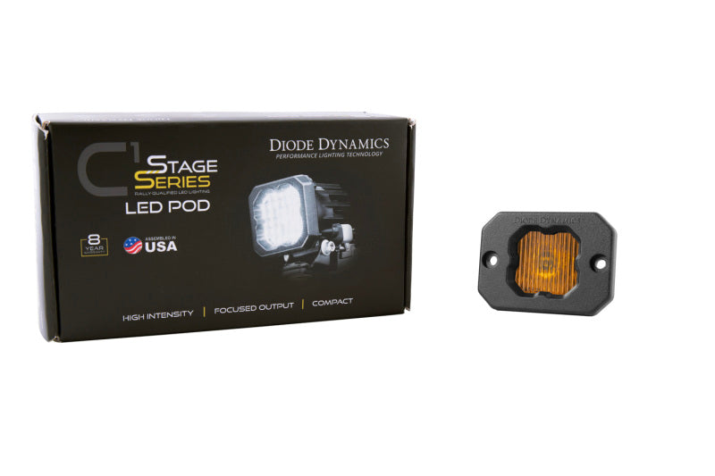 Diode Dynamics Stage Series C1 LED Pod - Yellow SAE Fog Flush ABL Each DD6851S DD6851S User 2