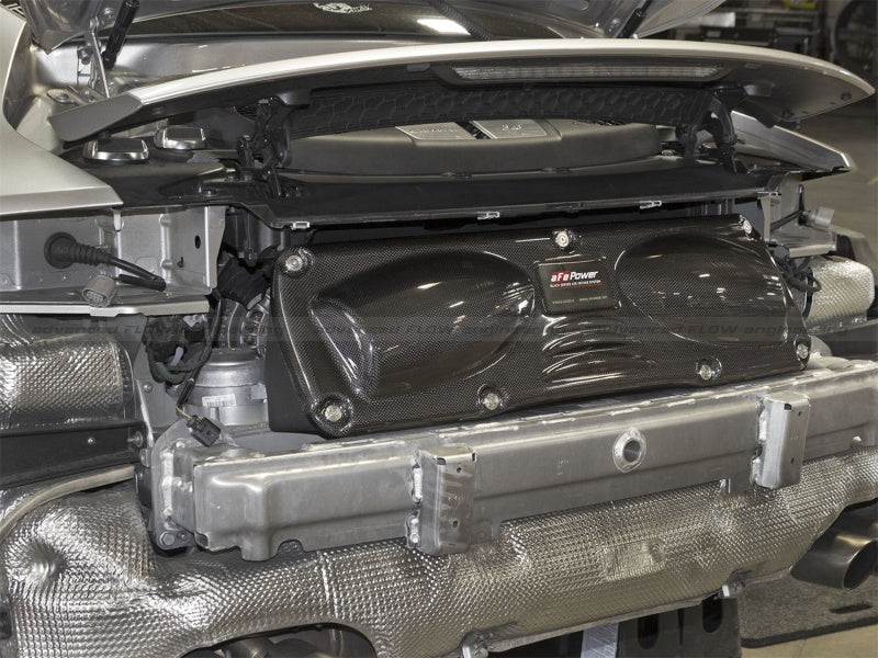 aFe Black Series Carbon Fiber Cold Air Intake System: Porsche 911 Carrera/ 52-12352-C Photo - Mounted
