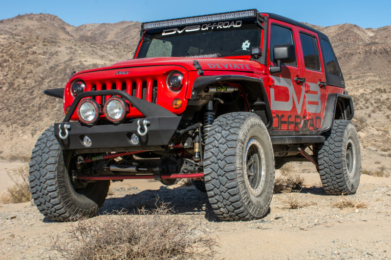 DV8 Offroad 07-18 Jeep Wrangler JK Front & Rear Flat Tube Fenders FENDB-02 FENDB-02 Photo - Mounted