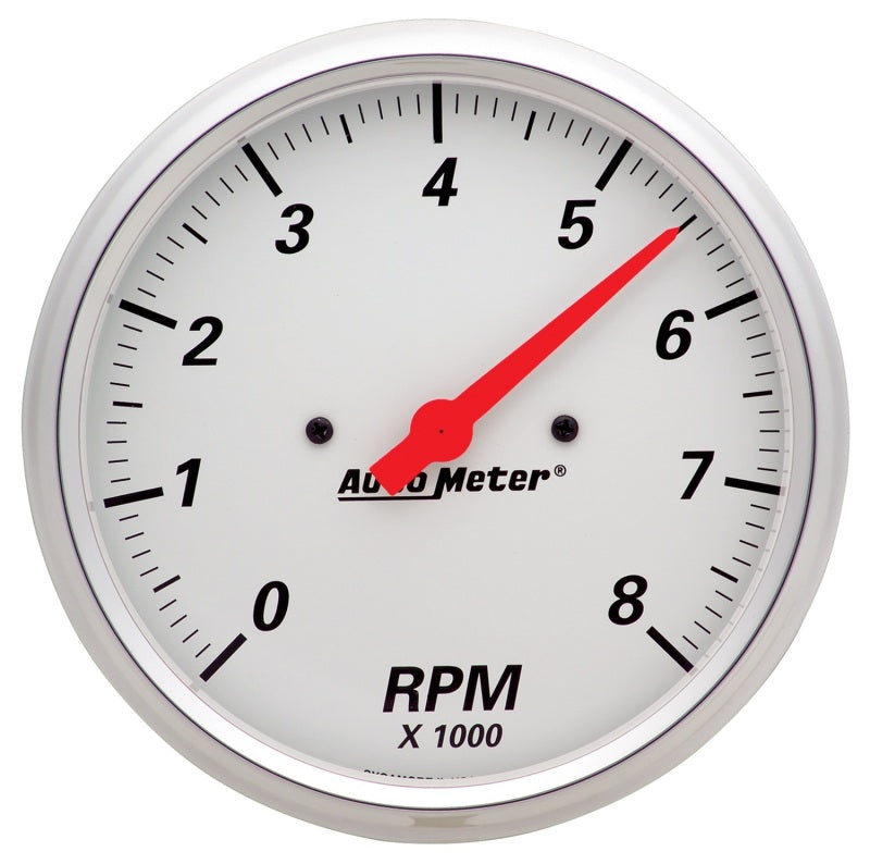 Autometer Gauge, Tachometer, 5", 8k Rpm, In-Dash, Arctic White 1399 Photo - Primary