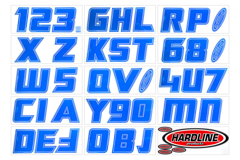 Hardline Boat Lettering Registration Installation Kit 3 in. - 900 Blue Blue900 Blue900 Photo - Primary
