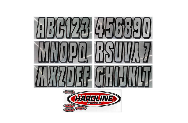 Hardline Boat Lettering Registration Kit 3 in. - 320 Chrome/Black CHBLK320 CHBLK320 Photo - Primary