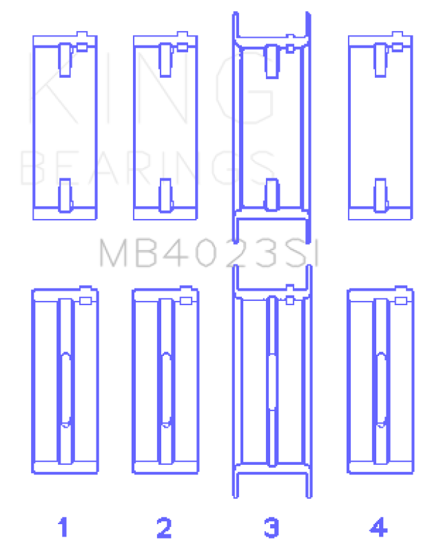 King Engine Bearings For FORD TAURUS V6 245CI/177CI/ MB4023SI MB4023SI Photo - Primary