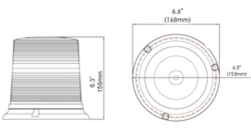Hella StrobeType Beacon 2Wb H27117001 H27117001 Technical Drawing