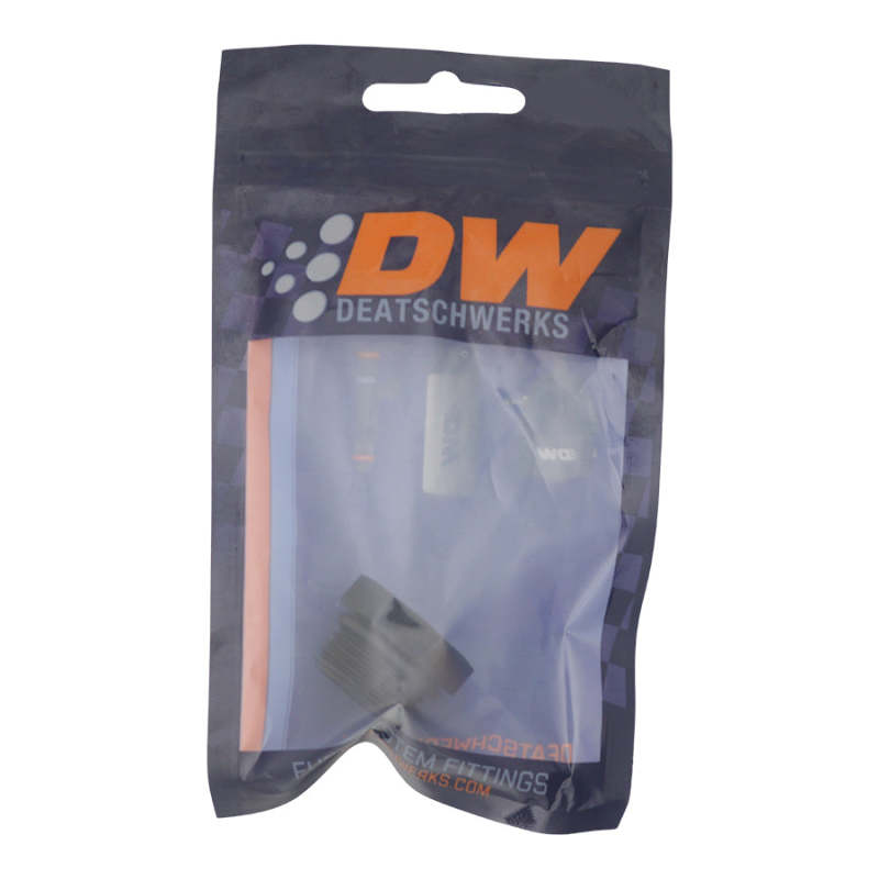 DeatschWerks 10AN ORB Male Plug Fitting with 1/8in NPT Gauge Port - Anodized Matte Black 6-02-0732-B 6-02-0732-B Photo - lifestyle view