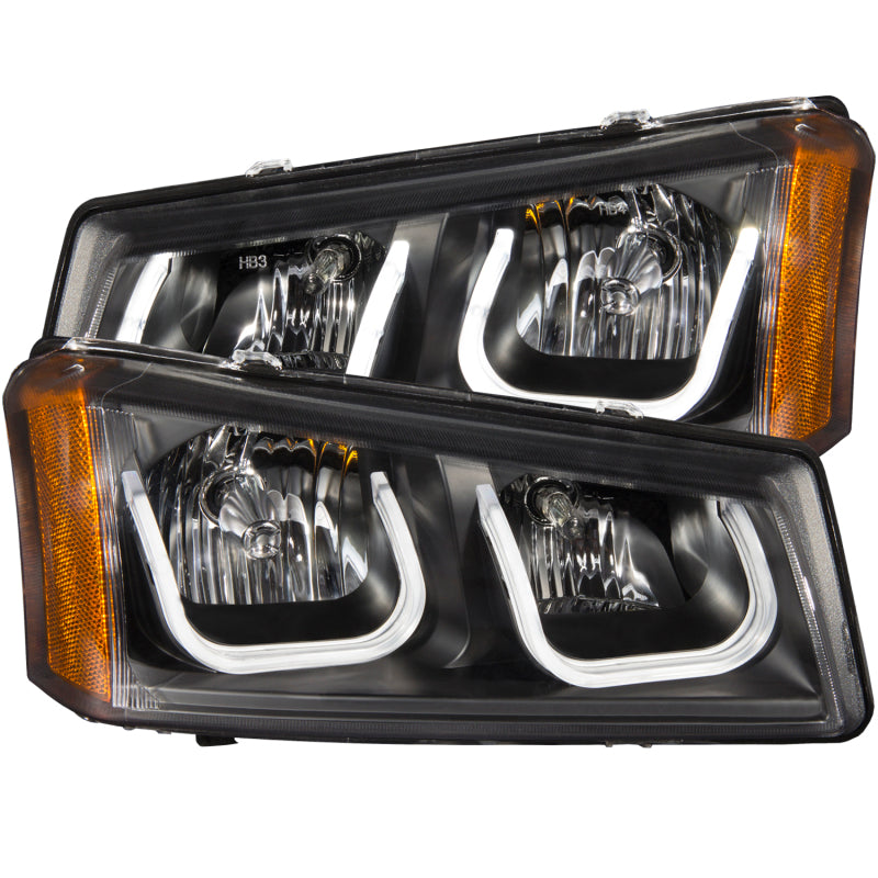 Anzo 2003-2006 Chevrolet Silverado 1500 Projector Headlights w/ U-Bar Black 111312 Photo - Primary
