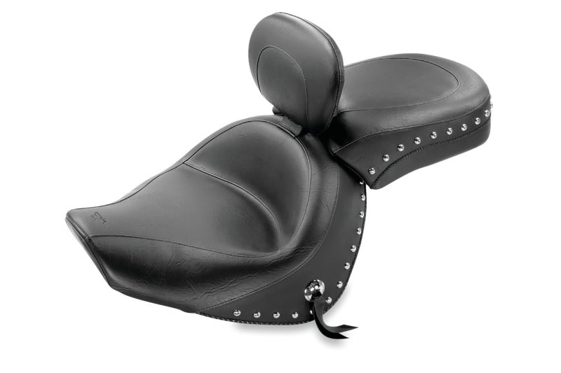 Mustang Motorcycle Mustang 05-09 Suzuki Boulevard C90, C90T Standard Touring 2PC Seat w/Driver Backrest Studs - Black 79410 79410 Photo - Primary